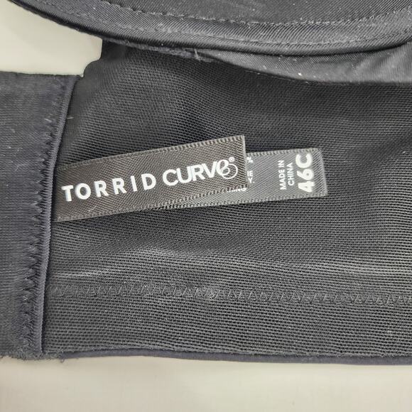 Torrid Curves Black Perfect T-Shirt Push-Up Padding Underwire Bra Size 44C - Picture 3 of 5